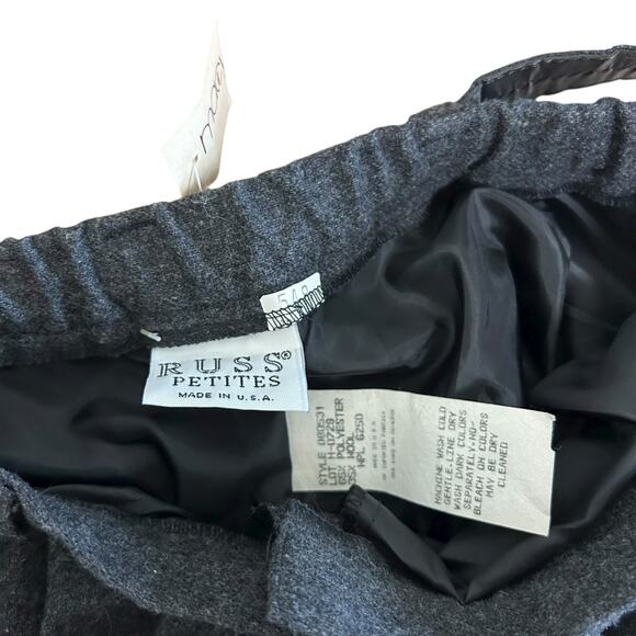 Vintage Russ Petites Gray Wool Blend Trousers Sz 26 - Picture 2 of 6
